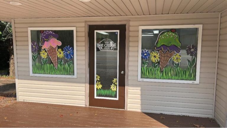 Ice Cream Shop Window Art